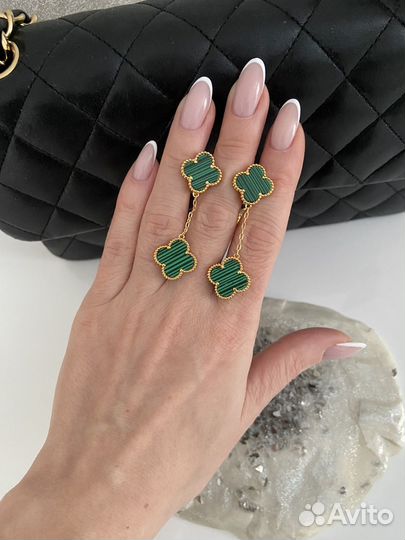 Серьги van cleef 2 мотива