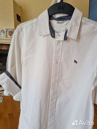 Рубашки 164 H&M новые комплект 3 шт
