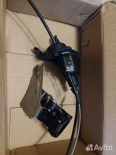 Передний переключатель, манетка, шатуны