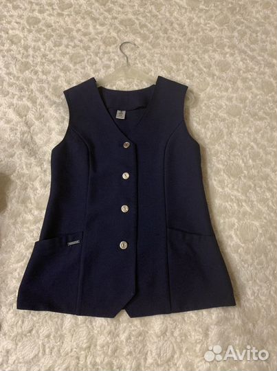 Школьная форма для девочки (жилетка+юбка)