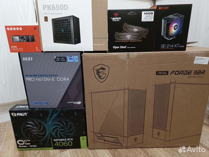 Игровой пк RTX 4060, Intel 12400F