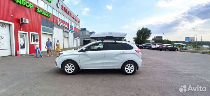 Бокс на крышу Broomer белый глянец на LADA