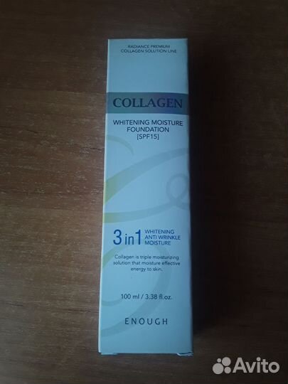 Тональный крем для лица с коллагеном 3 в 1 enough