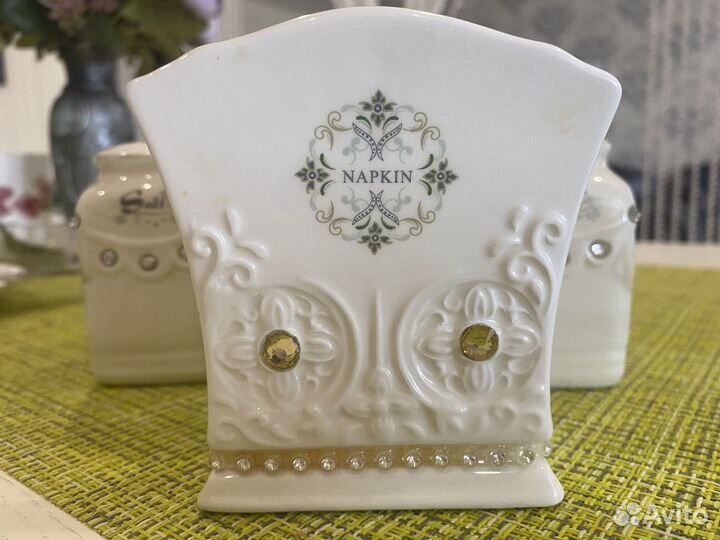 Набор для кухни, солонка, перечница, салфетница