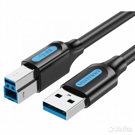 Кабель USB3.0 тип А(m) -B(m) 3м Vention #340910