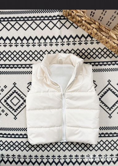 Жилетка утепленная детская молочная 80/86 см
