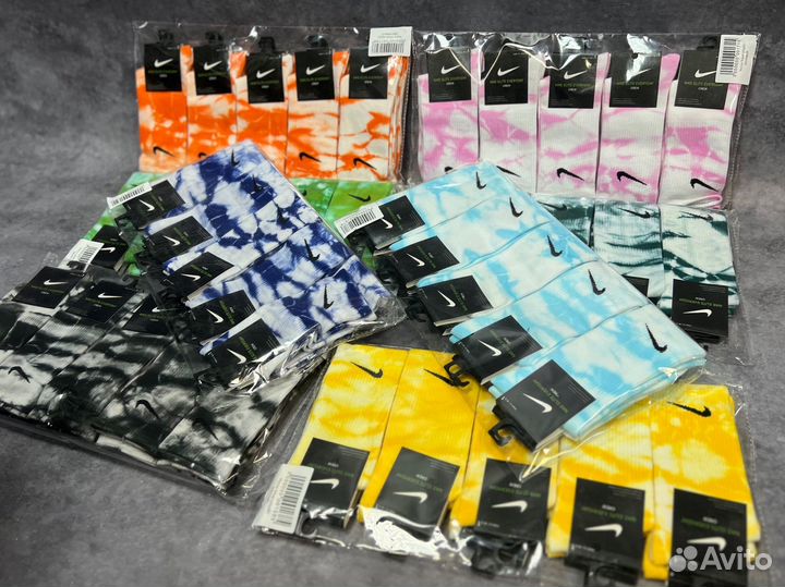 Носки Nike тай-дай (разные цвета)