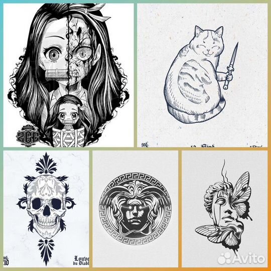 Мини тату татуировки в студии