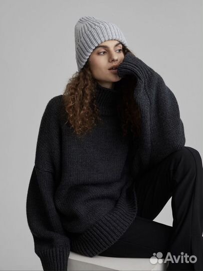 Шапка-бини крупной вязки aim clo