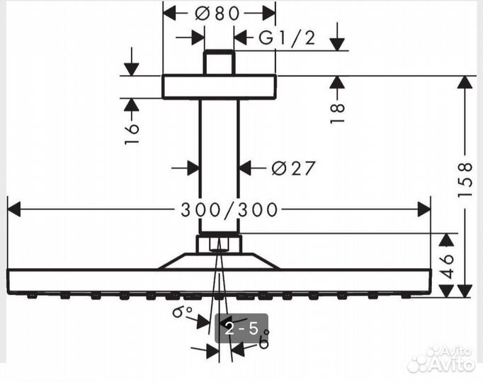 Hansgrohe Raindance E верхний душ