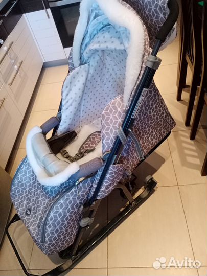 Детские санки коляска nika