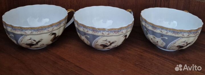 Набор 2 чашки и 1 чашка с блюдце. Фарфор. Англия