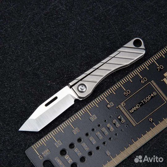 Титановый нож - наключник - острый - удобный