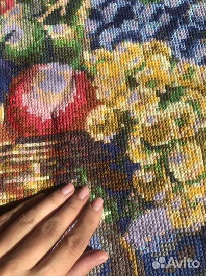 Картина вышитая крестиком ручная работа