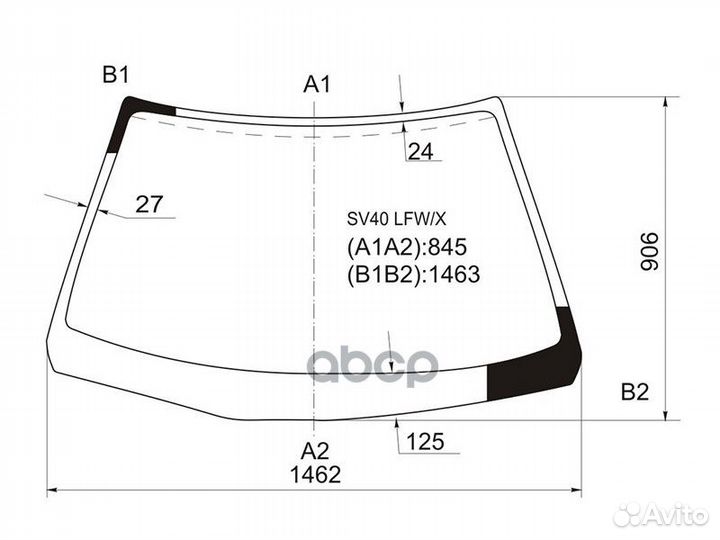 Стекло лобовое toyota camry/vista SED 94-98 SV4