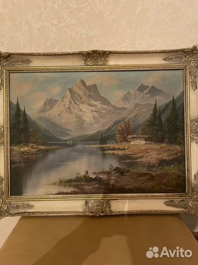 Картина маслом на холсте старинная