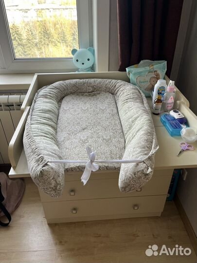 Матрасик-гнёздышко. Кокон для новорожденных