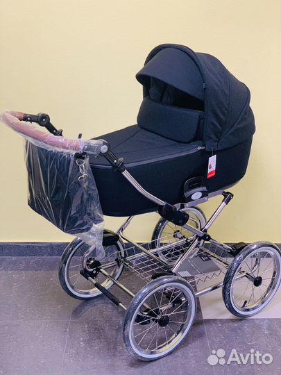 Коляска-люлька Roan Bass Next Classic хром 14 д