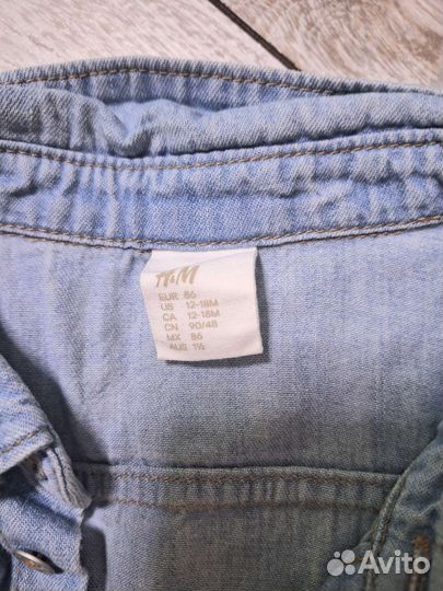 Джинсовая рубашка hm