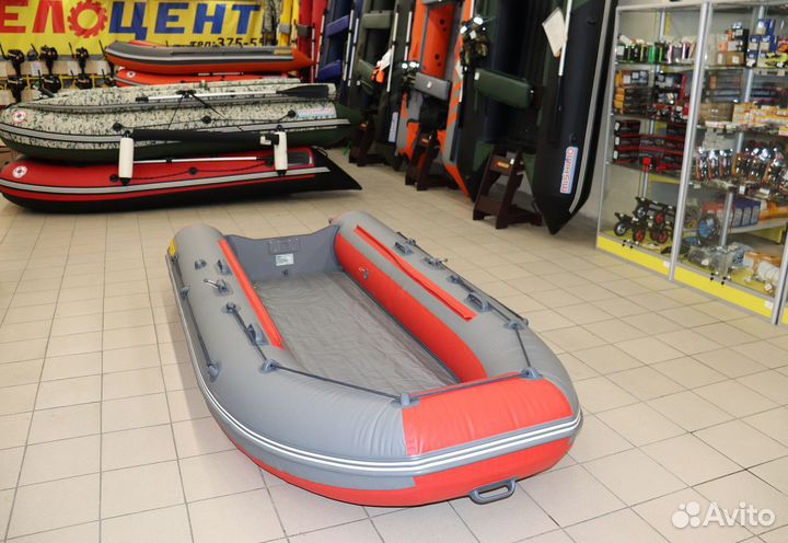 Лодка драккар 3400 нднд hant-PRO красно-серая