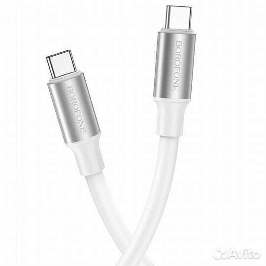 Borofone BX82 белый кабель PD60W (type-C-type-C)