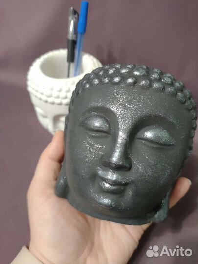 Кашпо органайзер Будда из гипса