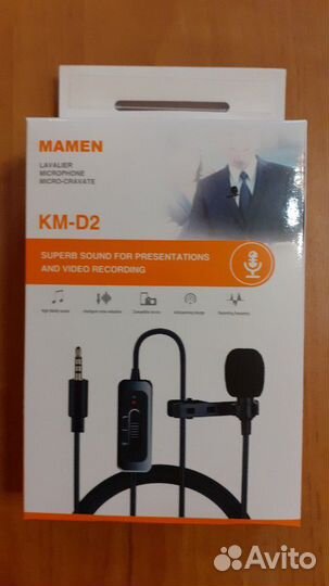 Mamen KM-D2 микрофон-петличка (аналог Boya BY-M1)