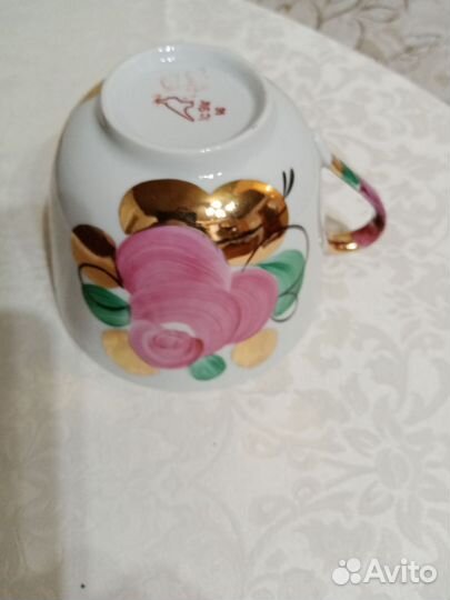 Блюдце и чашка Агашка Дулево гигант СССР(5 пар+чаш