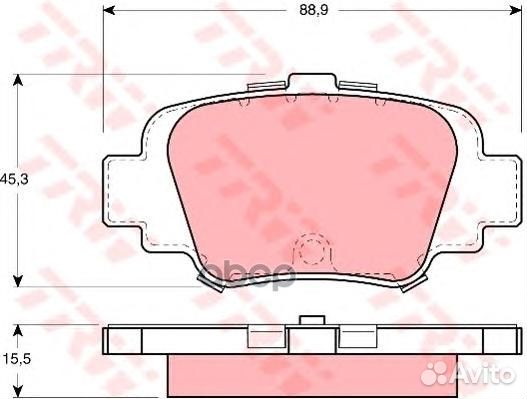 GDB1060 TRW колодки тормозные задниекомплект