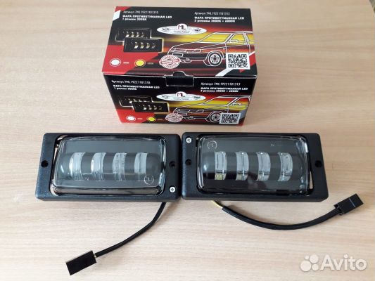Фары туманки LED-диодные на ваз 2110-2115 4 линзы