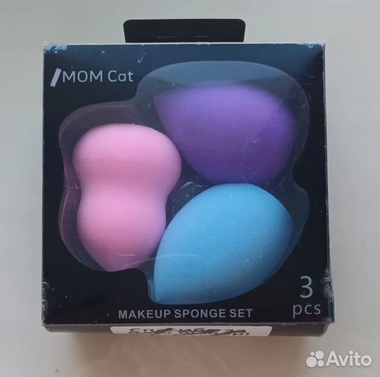 Спонжи для макияжа набор (3шт). Новые