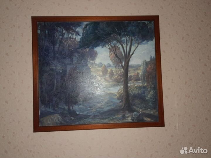 Картина Дымова С. Домик в лесу- холст, масло.2002г