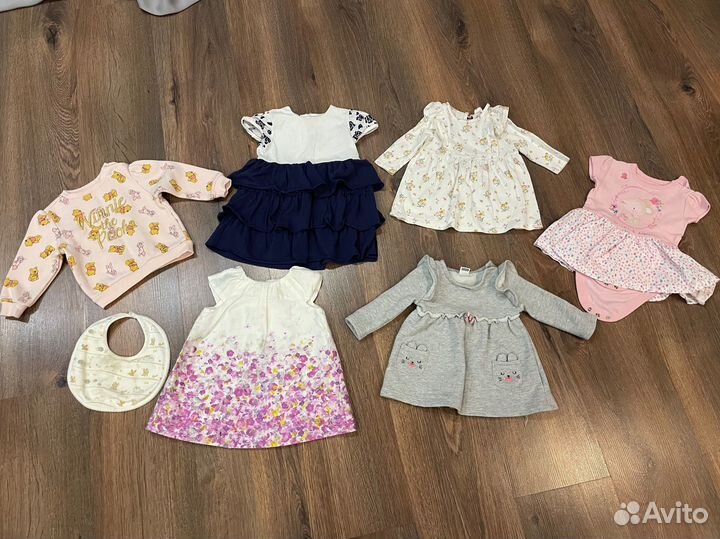 Вещи пакетом на девочку 62-68