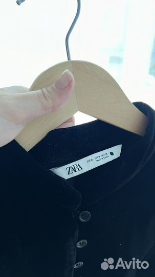 Бархатное платье zara M