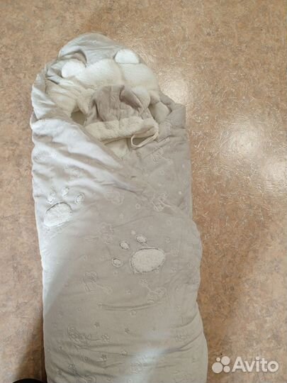 Зимний конверт на выписку новый