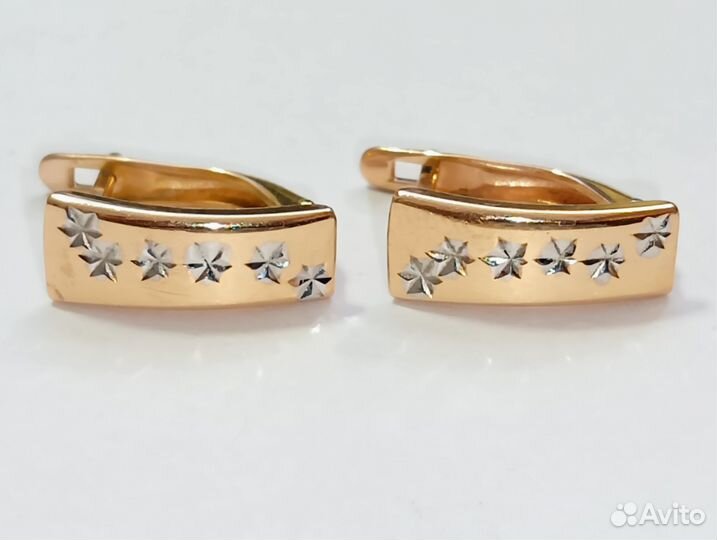 Золотые серьги 2,16 г 585