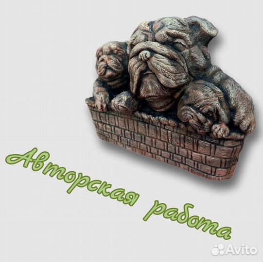 Бульдоги. Настенное панно. Авторская работа