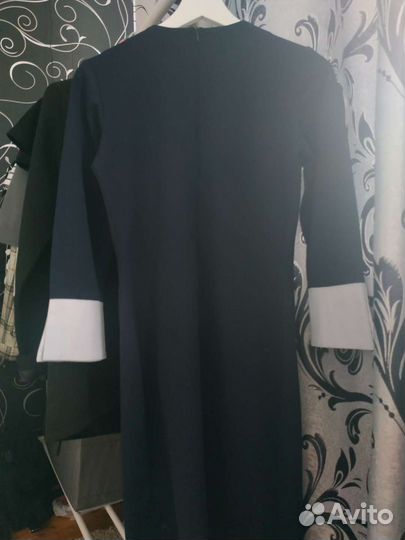 Школьное платье синее