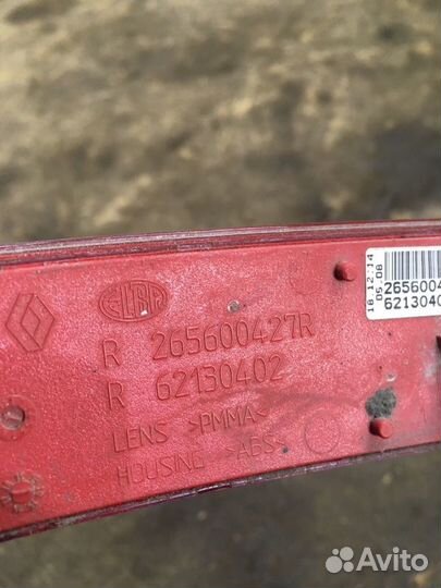 Катафот бампера задний правый Renault Logan 2