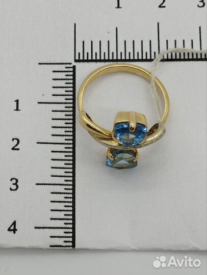 Золотой комплект Топаз/Бриллианты (134080)