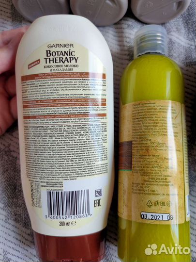 Бальзамы и маски для волос разных производителей