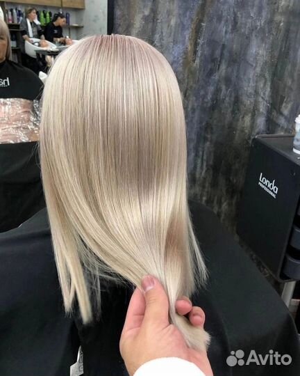 Сложное окрашивание волос стрижка аиртач блонд