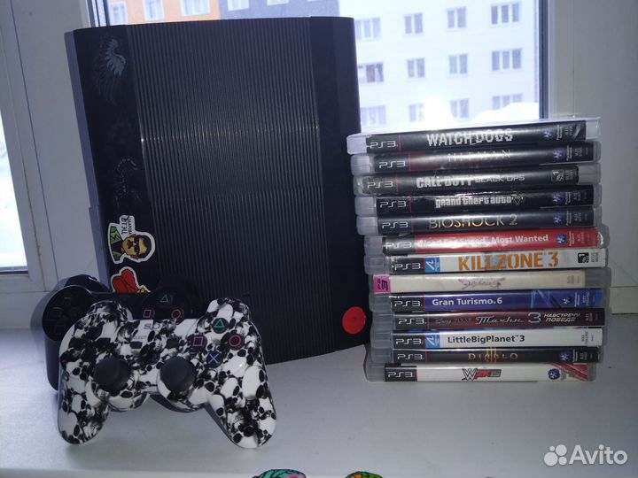 Sony PS3 super slim прошитая + игры