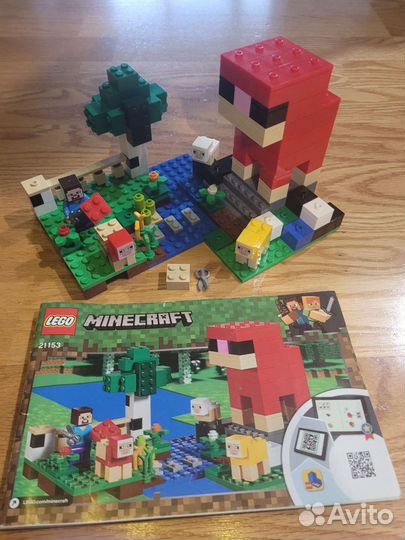 Lego minecraft Шерстяная ферма