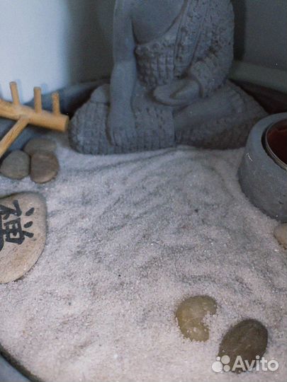 Настольный японский садик для медитации с Буддой