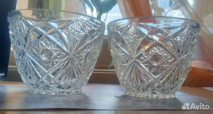 Салатницы хрустальные и обычные