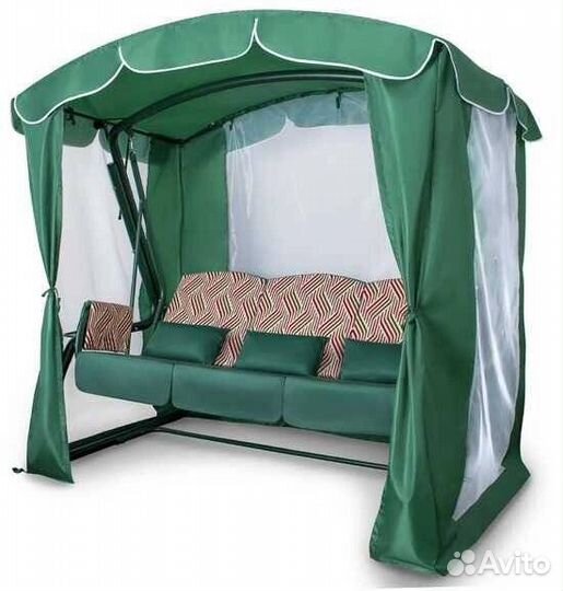 Садовые качели трехместные 