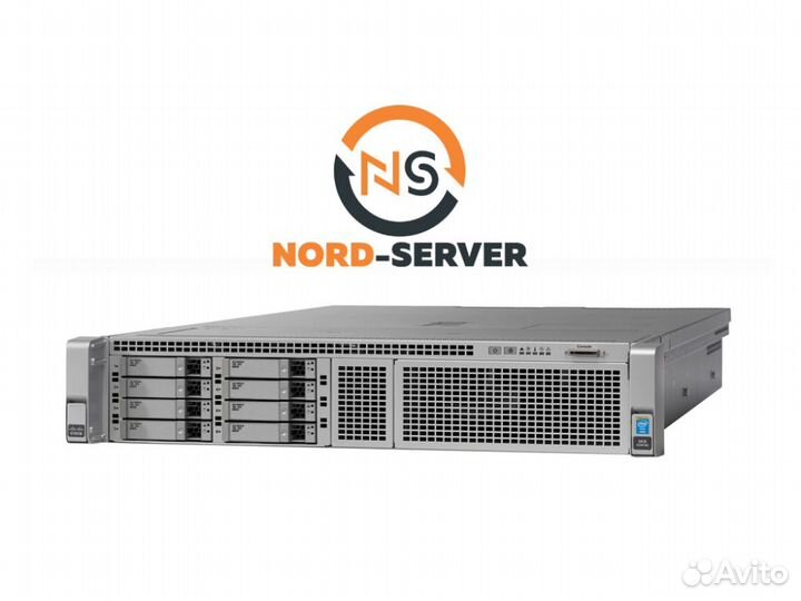 Сервер cisco UCS C240 M4 8xSFF 2x E5-2697v4 128 GB