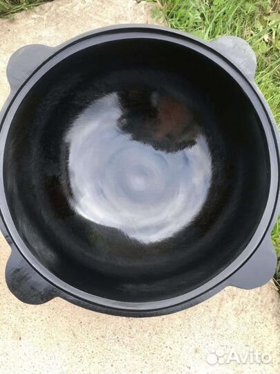 Казан чугунный узбекский алюминиевая крышка