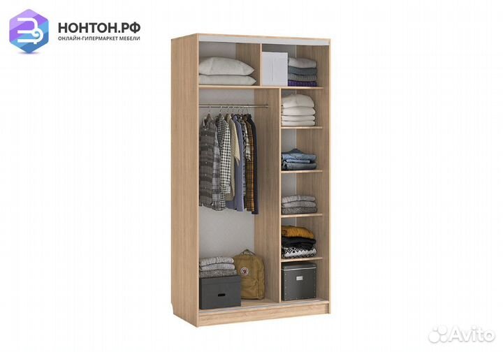 Шкаф-купе Рио 1-600 волны 1 дуб сонома